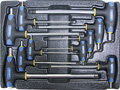 Набор Т-образных шестгранных ключей с пластиковой рукояткой 10пр. в ложементе в Омске